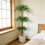 5.2FT Artificial Ficus Tree, Lifelike Faux Banyan Tree with Pot for Home, Office & Patio Decor - 图片 12