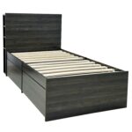 Robin Twin Storage Bed in Dark Gray