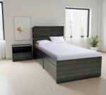 Robin Twin Storage Bed in Dark Gray - 图片 2