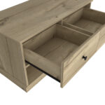 Tulip Storage Bench with Two Drawers and Two Shelves, Beige - 图片 5