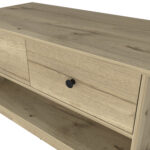 Tulip Storage Bench with Two Drawers and Two Shelves, Beige - 图片 7