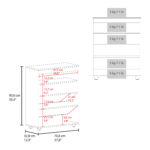 North Fork Shoe Rack Cabinet with Lift-Up Compartment, White and Natural Oak - 图片 6
