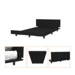 Portoalegre Twin Bed Base with Headboard, Black - 图片 4