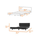 Portoalegre Twin Bed Base with Headboard, Black - 图片 6