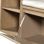 All-in-One Entryway Storage Bench with Cushion, Brown - 图片 4
