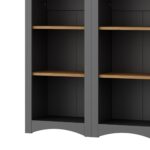 Free Standing 5-Tier Bookshelves Set of 2, Farmhouse Grey - 图片 5
