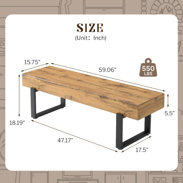 Wood bench