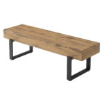 59" Farmhouse Wood Bench for Bedroom, Entryway, Natural - 图片 4