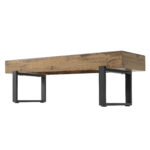 59" Farmhouse Wood Bench for Bedroom, Entryway, Natural - 图片 5