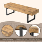 59" Farmhouse Wood Bench for Bedroom, Entryway, Natural - 图片 8