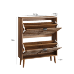 Medieval Modern Shoe Cabinet, 31.5" Walnut