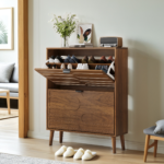 Medieval Modern Shoe Cabinet, 31.5" Walnut - 图片 2