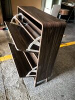 31.5" Walnut Shoe Cabinet, Mid-Century Freestanding - 图片 7