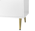 Seven Drawers Large Chest of Drawer Cabinet with Golden Handle and Golden Legs White Color - 图片 2
