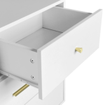 Seven Drawers Large Chest of Drawer Cabinet with Golden Handle and Golden Legs White Color - 图片 3