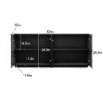 Buffet Cabinet Sideboard with 4 Doors, Modern Accent Storage, Black - 图片 8