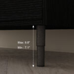 35.4" Modern Bathroom Vanity with Undermount Sink, Sintered Stone Top, Black - 图片 8