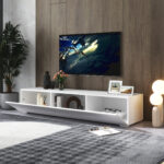 Modern Entertainment Center Media Console, White - 图片 7