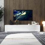 Modern Entertainment Center Media Console, White - 图片 8