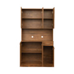 70.87" Tall Wardrobe Cabinet with 6 Doors, Walnut - 图片 5