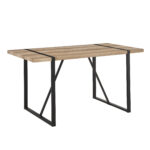 55" Modern Rustic Industrial Dining Table for 4-6 People, Wood Color - 图片 3