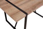 55" Modern Rustic Industrial Dining Table for 4-6 People, Wood Color - 图片 4