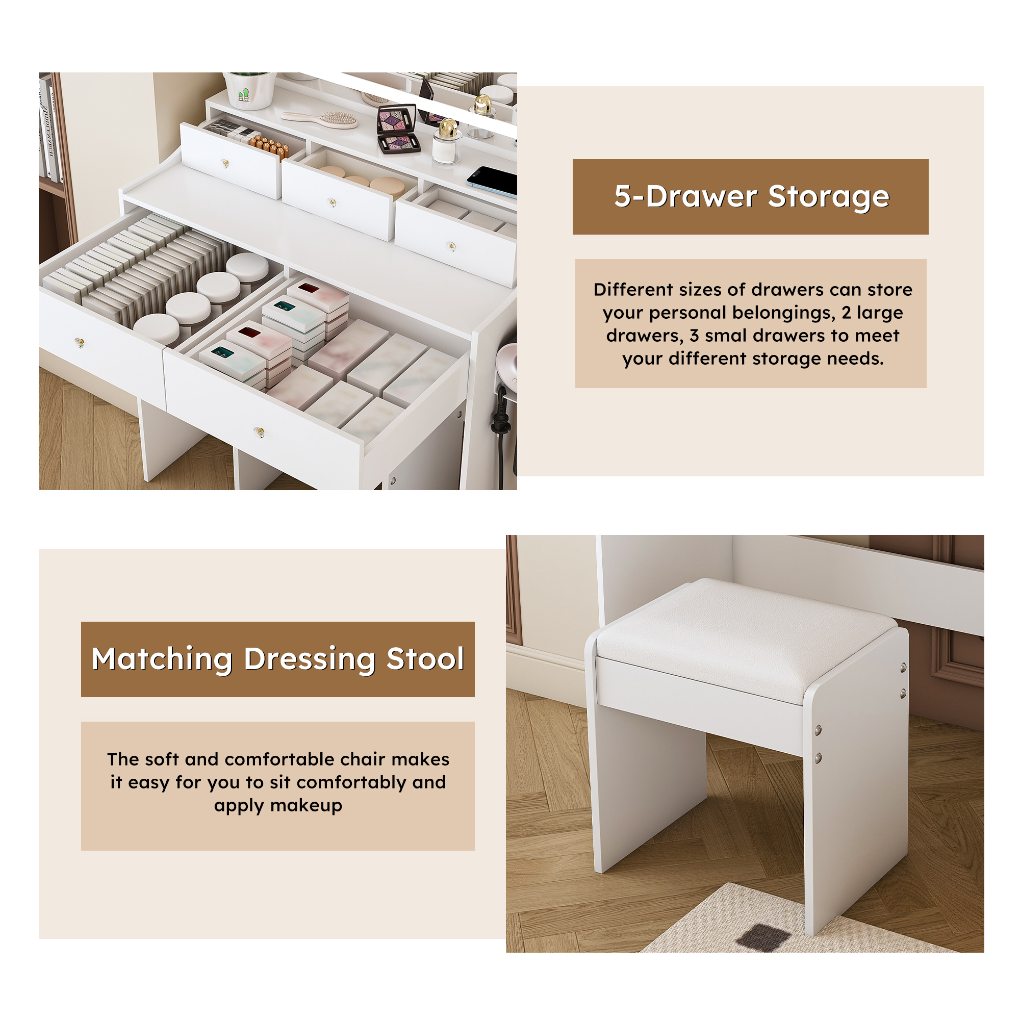 Drawers open