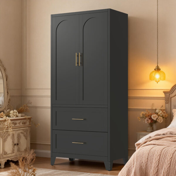 wardrobe cabinet black 1